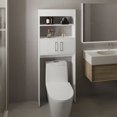 Over The Toilet Cabinet 63" H, Two Shelves, Double Door