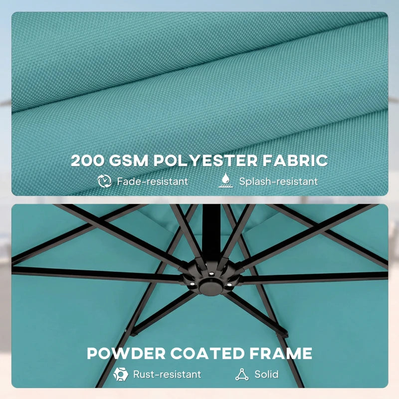Large Outdoor Hanging Cantilever Umbrella,Patio Umbrella