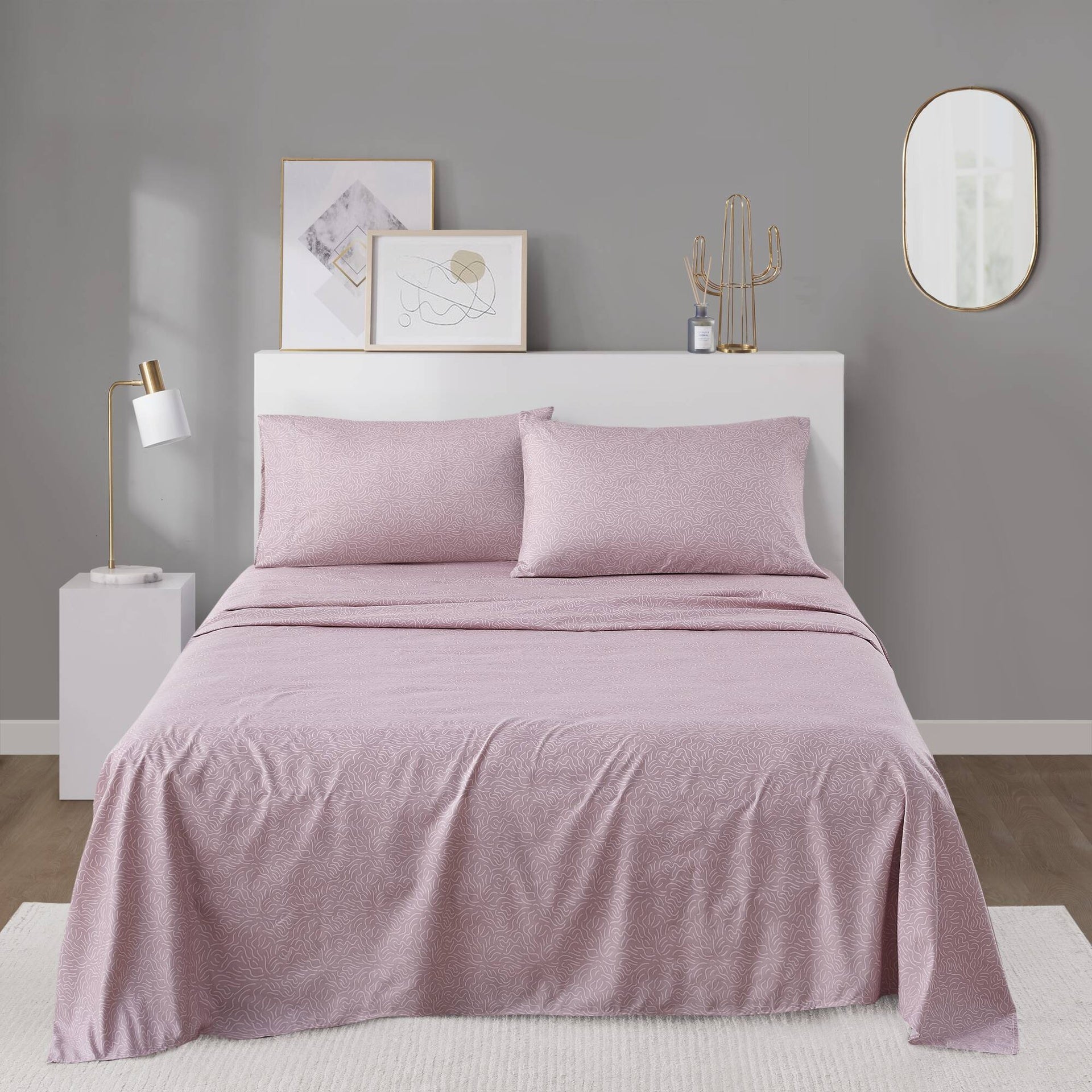 Printed Microfiber Sheet Set Full