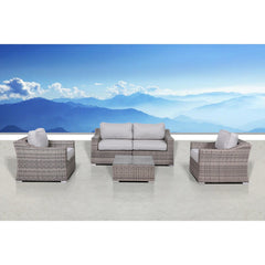 LSI 4-Seater Wicker Conversation Set with Cushions – All-Weather & Assembled