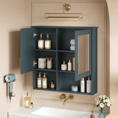 2-in-1 Bathroom Mirror Cabinet, 30 inch Wall Mounted Medicine Cabinet with Adjustable Shelves & Soft Close Doors, High-Define Mirror with Storage for Bathroom Vanity