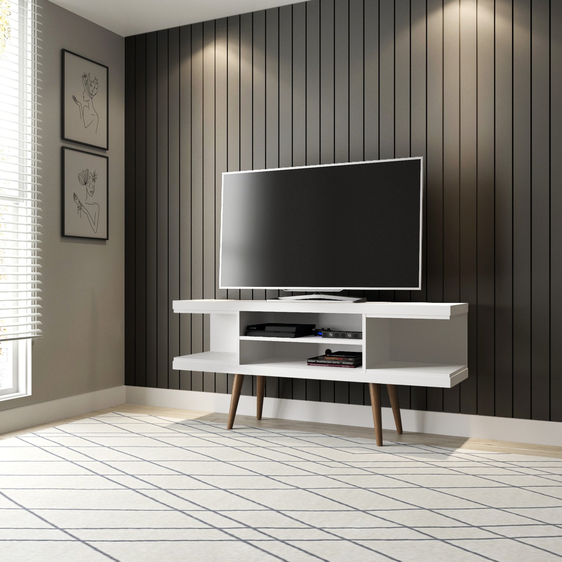 TV Stand in White