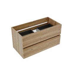 Grace 36" Rough Oak+Rough Oak Bathroom Vanity with double Soft Drawers, Wall Mounted Floating Bathroom Vanity for Modern Bathroom, KD