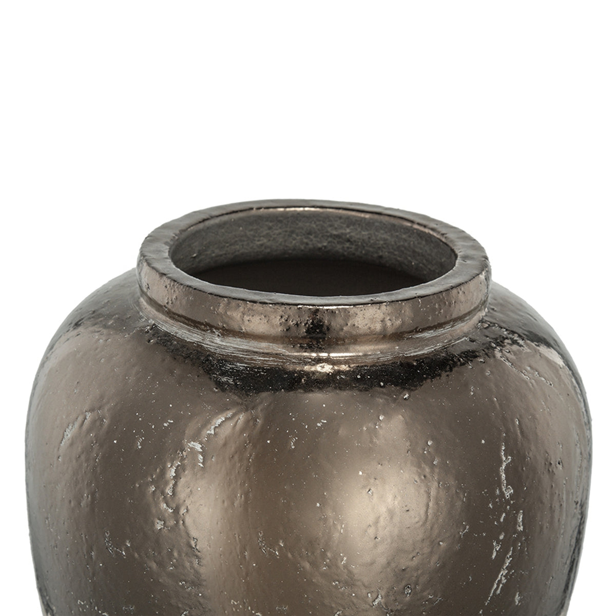 13x13x16" Round Sienna Brown Ceramic Accent Vase