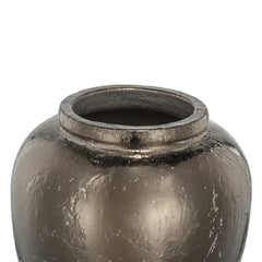 13x13x16" Round Sienna Brown Ceramic Accent Vase