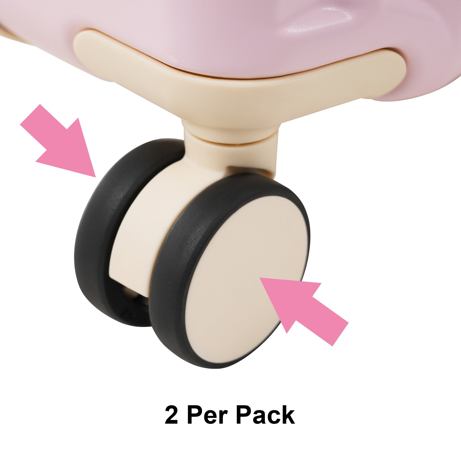 Cream White Luggage wheel covers for specific model