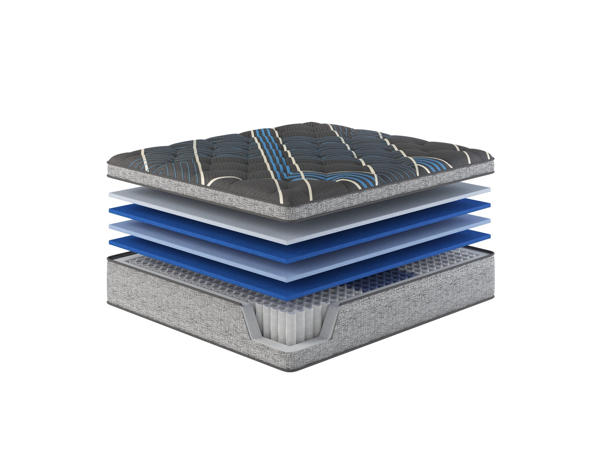 Restonic Comfort Care 15" Euro Top Hybrid Mattress, Individual Pocketed Coil Mattress , Plush Comfort, Full