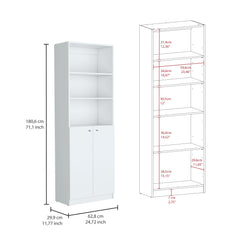 Veta 2 Piece Living Room Set with 2 Bookcases, White