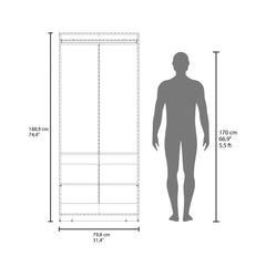 Trappe Eco Armoire, Bedroom, Black