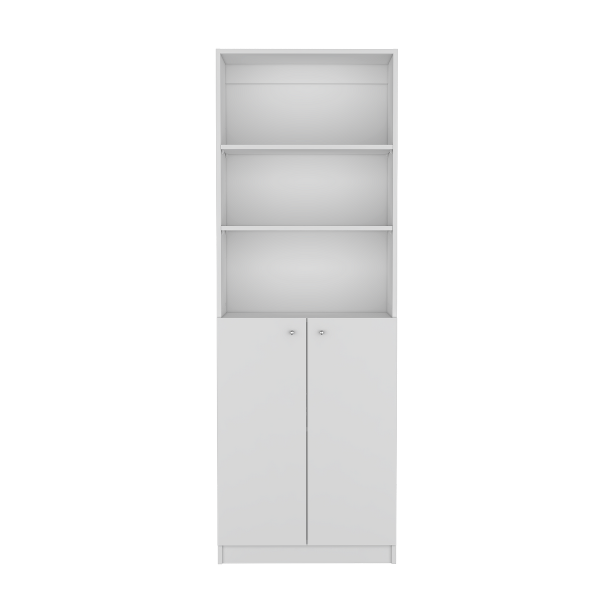 Bookcase Dual-Door Benzoni, Office, White