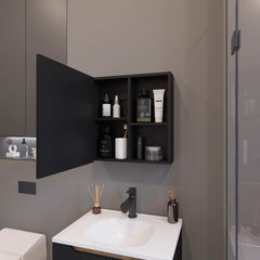 Wenge Medicine Cabinet with Included Mirror and 1 Door