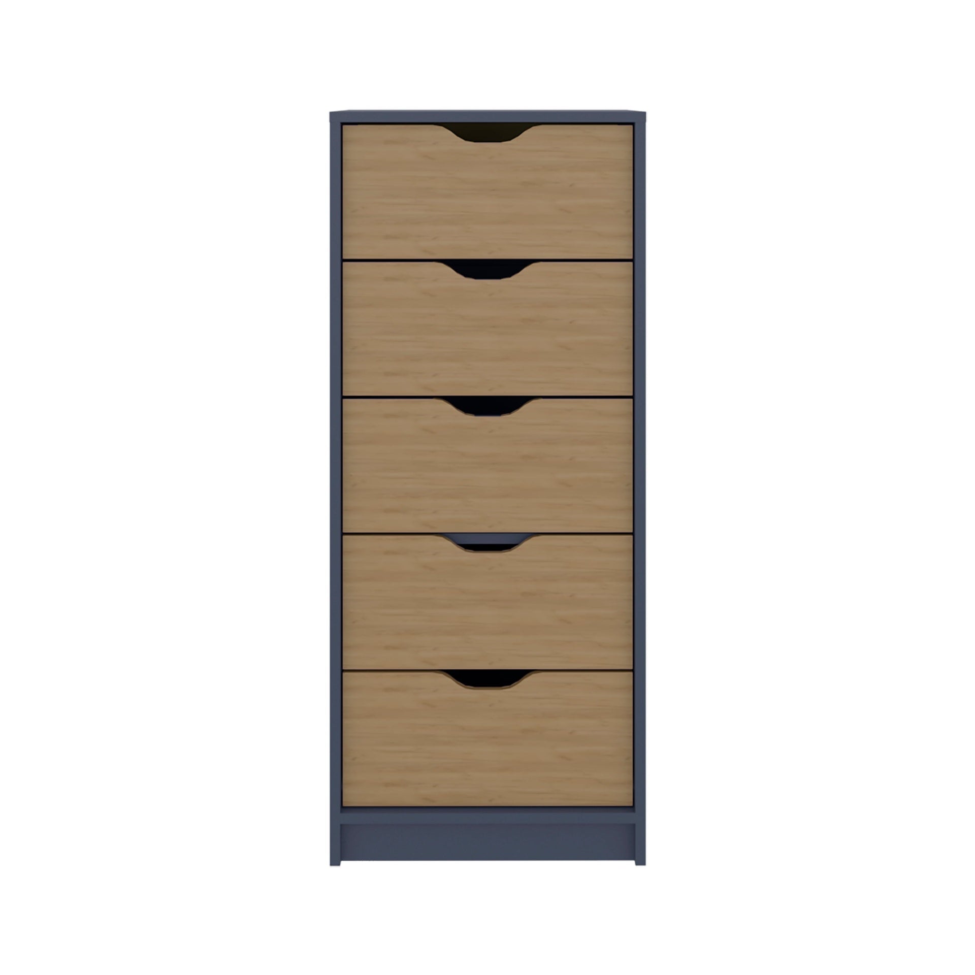 Kronos Blue and Natural Oak 5-Drawer Dresser