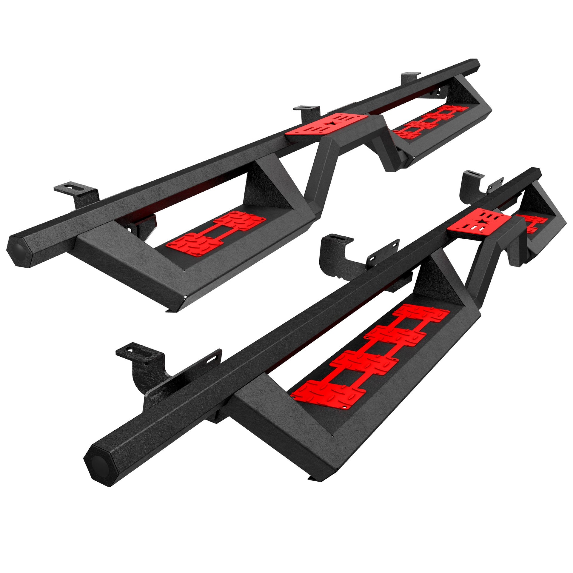 Two-Color Running Boards For 07-18 Jeep Wrangler JK Unlimited 4 Door,Side Steps