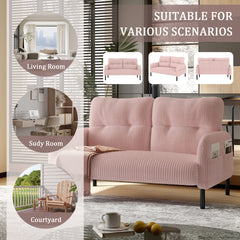 UNITED WE WIN corduroy fabric, comfortable monochrome double sofa, suitable for living rooms and bedrooms