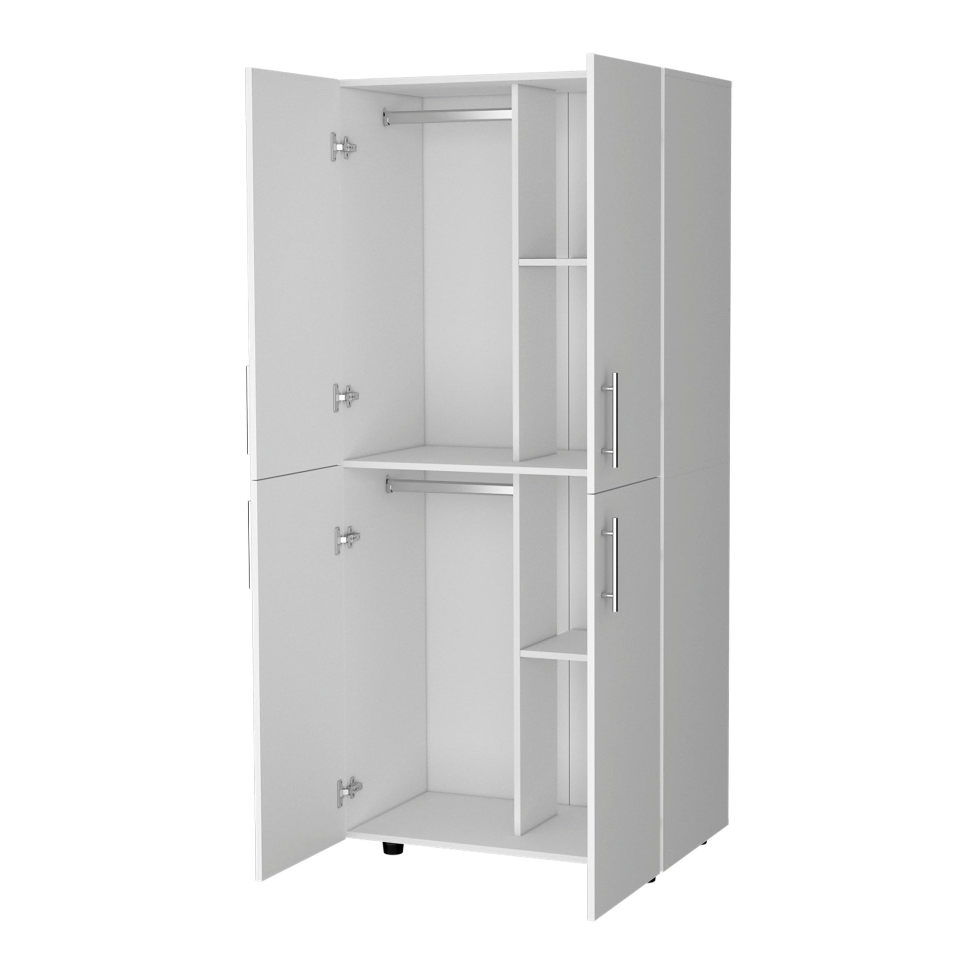 White 4-Door Armoire