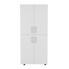 White 4-Door Armoire