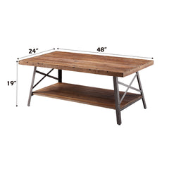 Ikram Weathered Oak & Sandy Black Finish Coffee Table