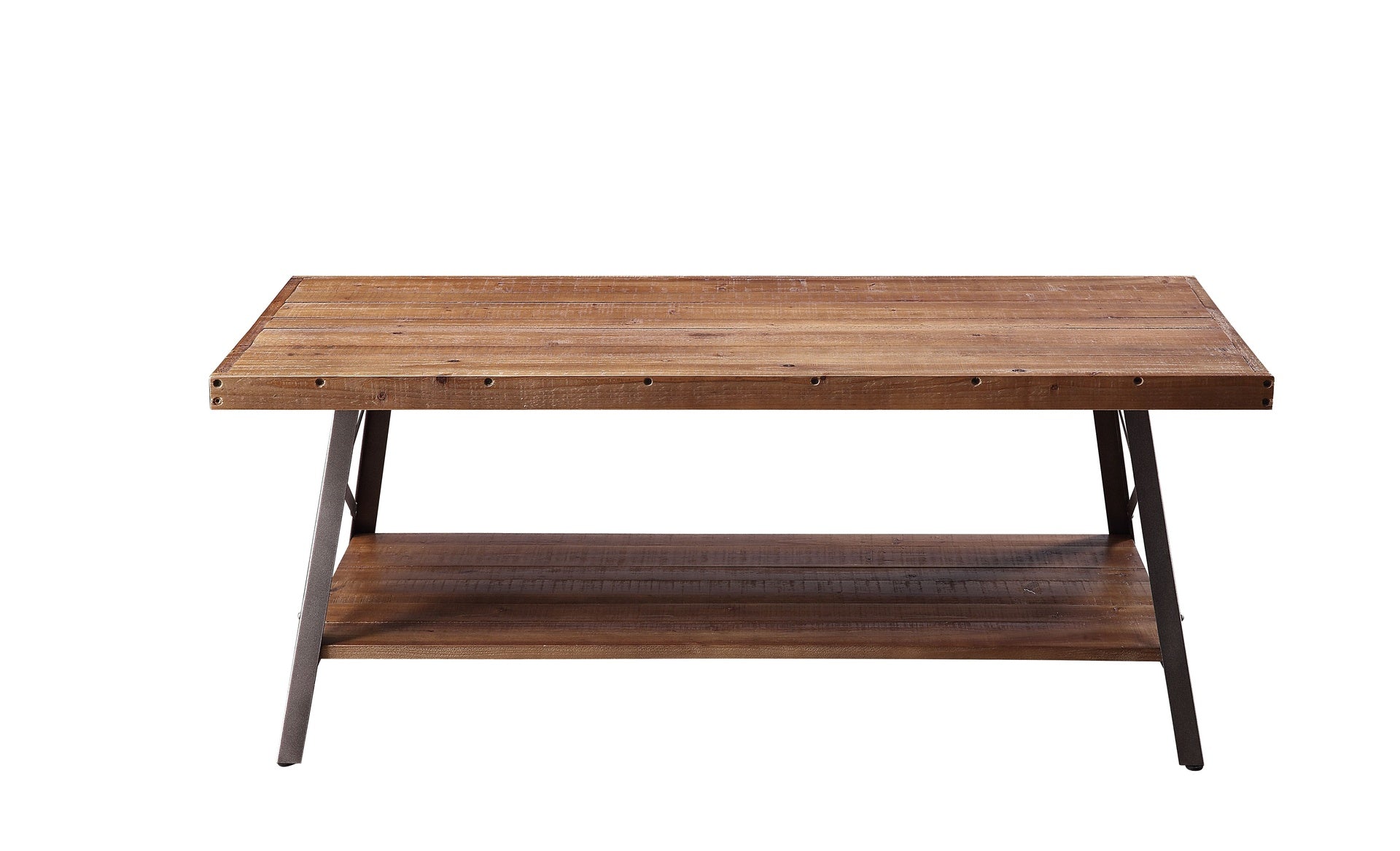 Ikram Weathered Oak & Sandy Black Finish Coffee Table
