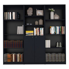 Wenge 3 Piece Living Room Set with 3 Bookcases