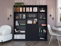 Wenge 3 Piece Living Room Set with 3 Bookcases