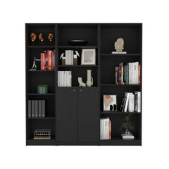 Wenge 3 Piece Living Room Set with 3 Bookcases