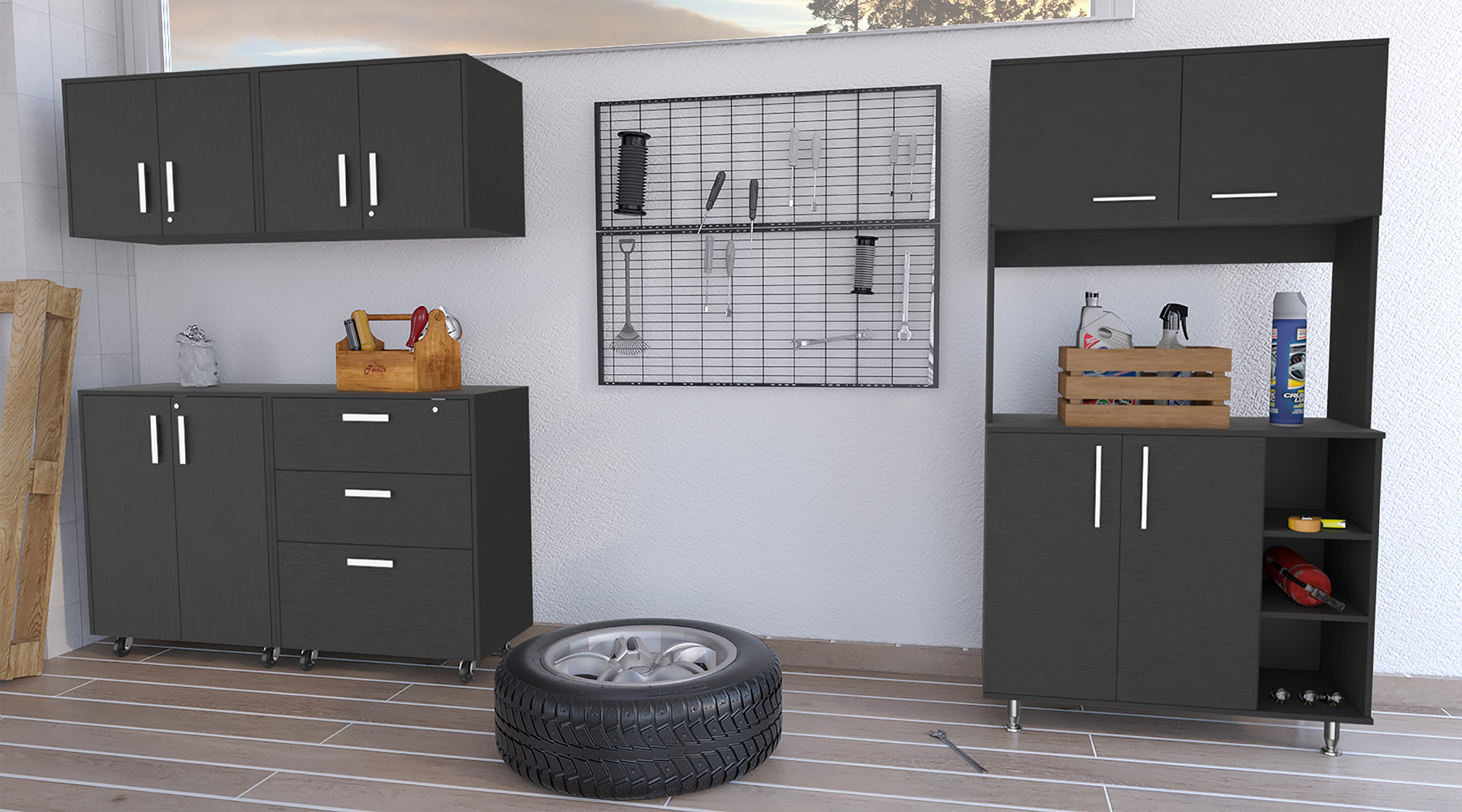 Wenge 5 Piece Garage Set