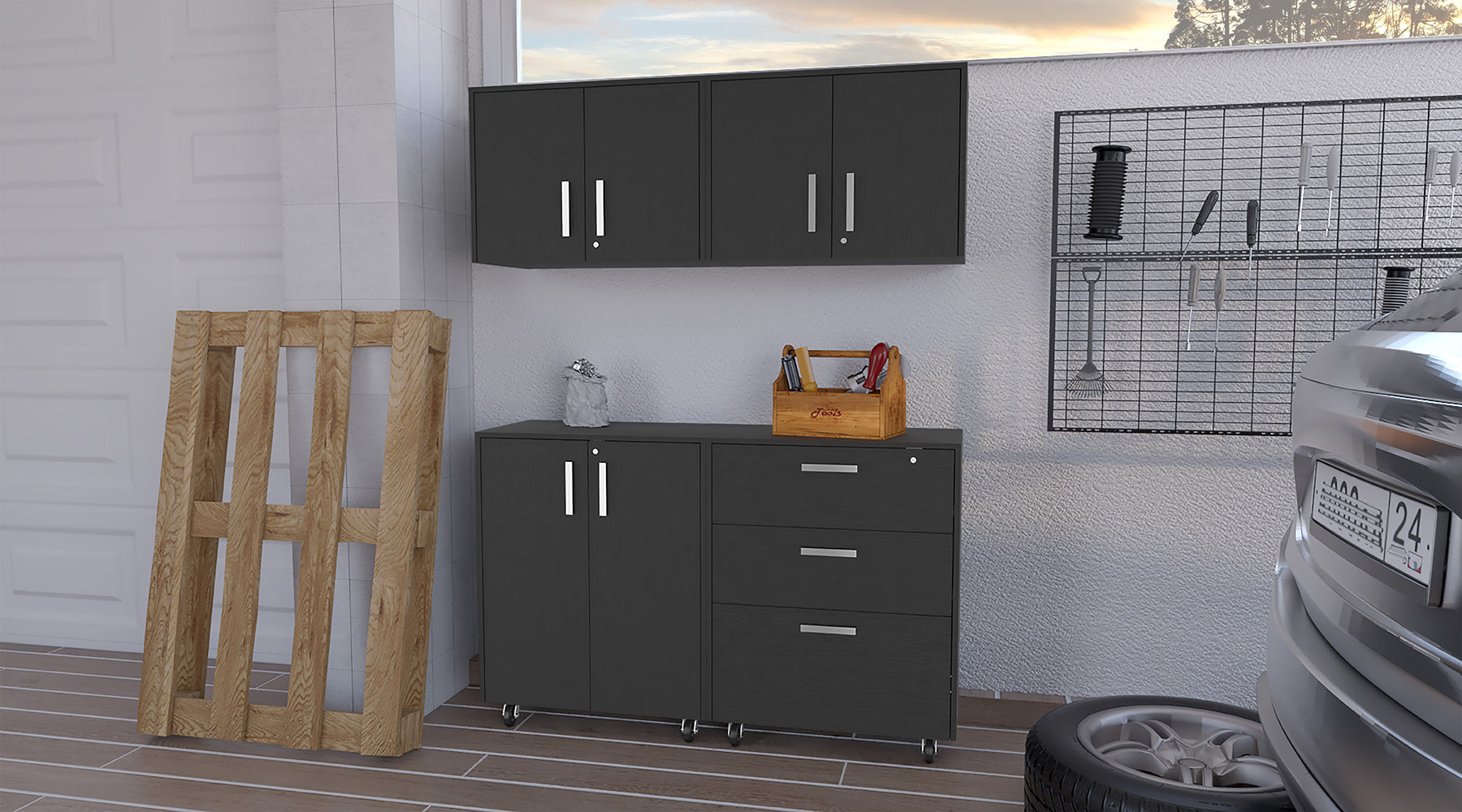 Wenge 4 Piece Garage Set