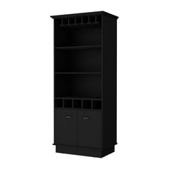Wenge Glassware Rack Bar Cabinet