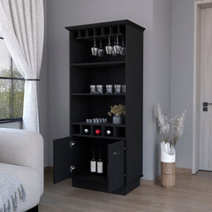 Wenge Glassware Rack Bar Cabinet