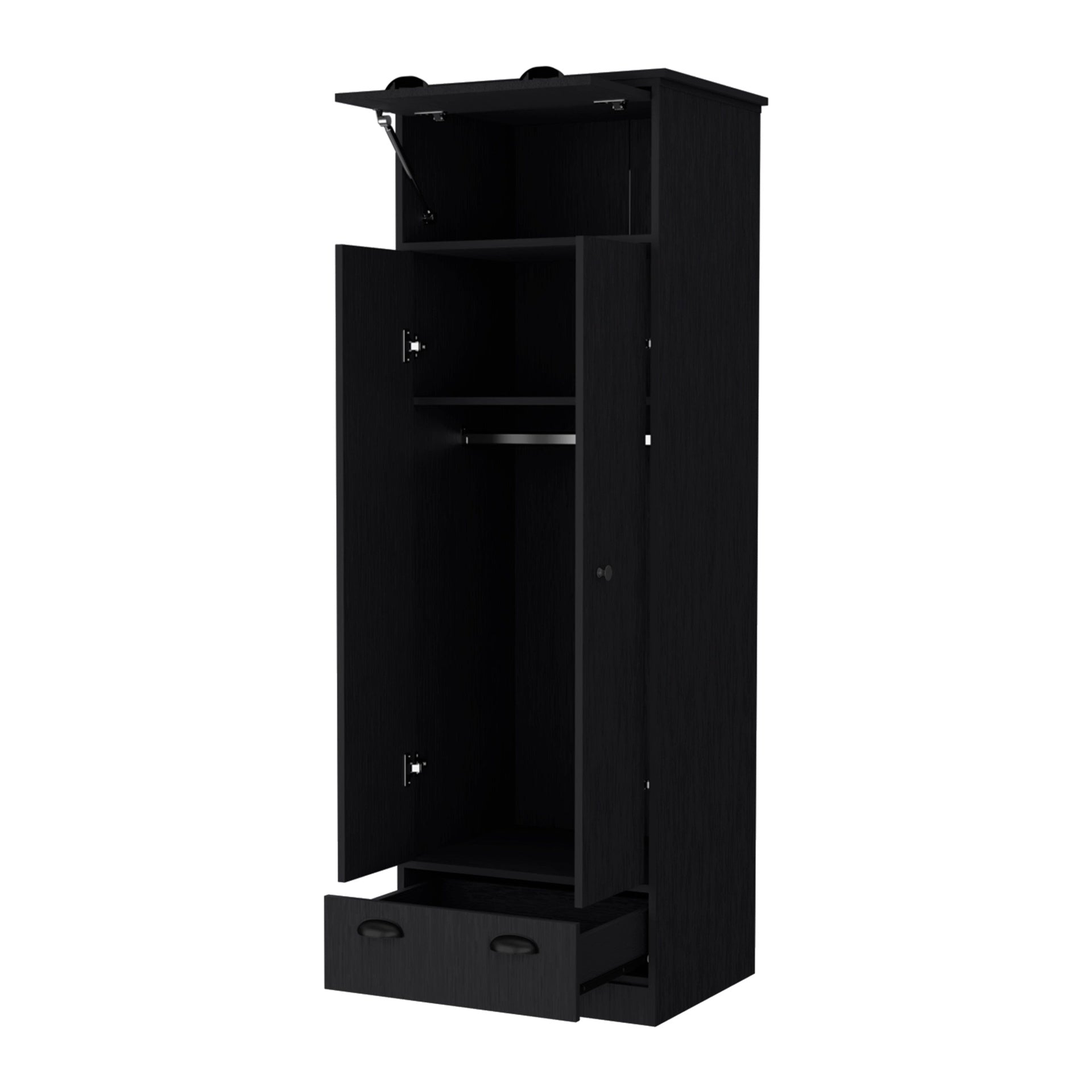 Double Door and 1-Drawer Armoire Wenge