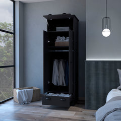 Double Door and 1-Drawer Armoire Wenge