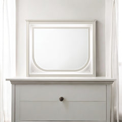 Laveda Pearl White Finish Mirror w/LED