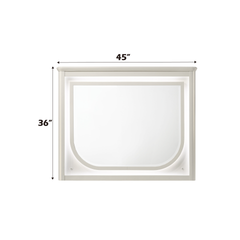 Laveda Pearl White Finish Mirror w/LED