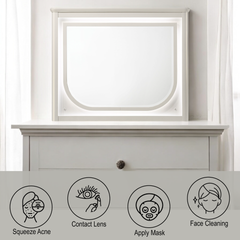 Laveda Pearl White Finish Mirror w/LED