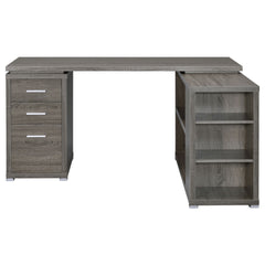 Tona Weathered Grey 3-Drawer L-shape Desk