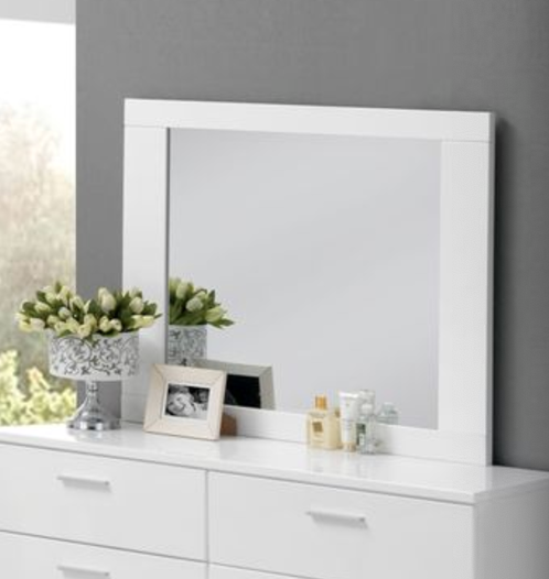 Lorimar White Finish Mirror