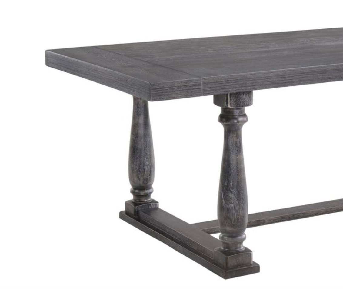 Bernard Weathered Gray Oak Finish Dining Table