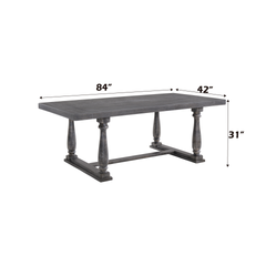 Bernard Weathered Gray Oak Finish Dining Table