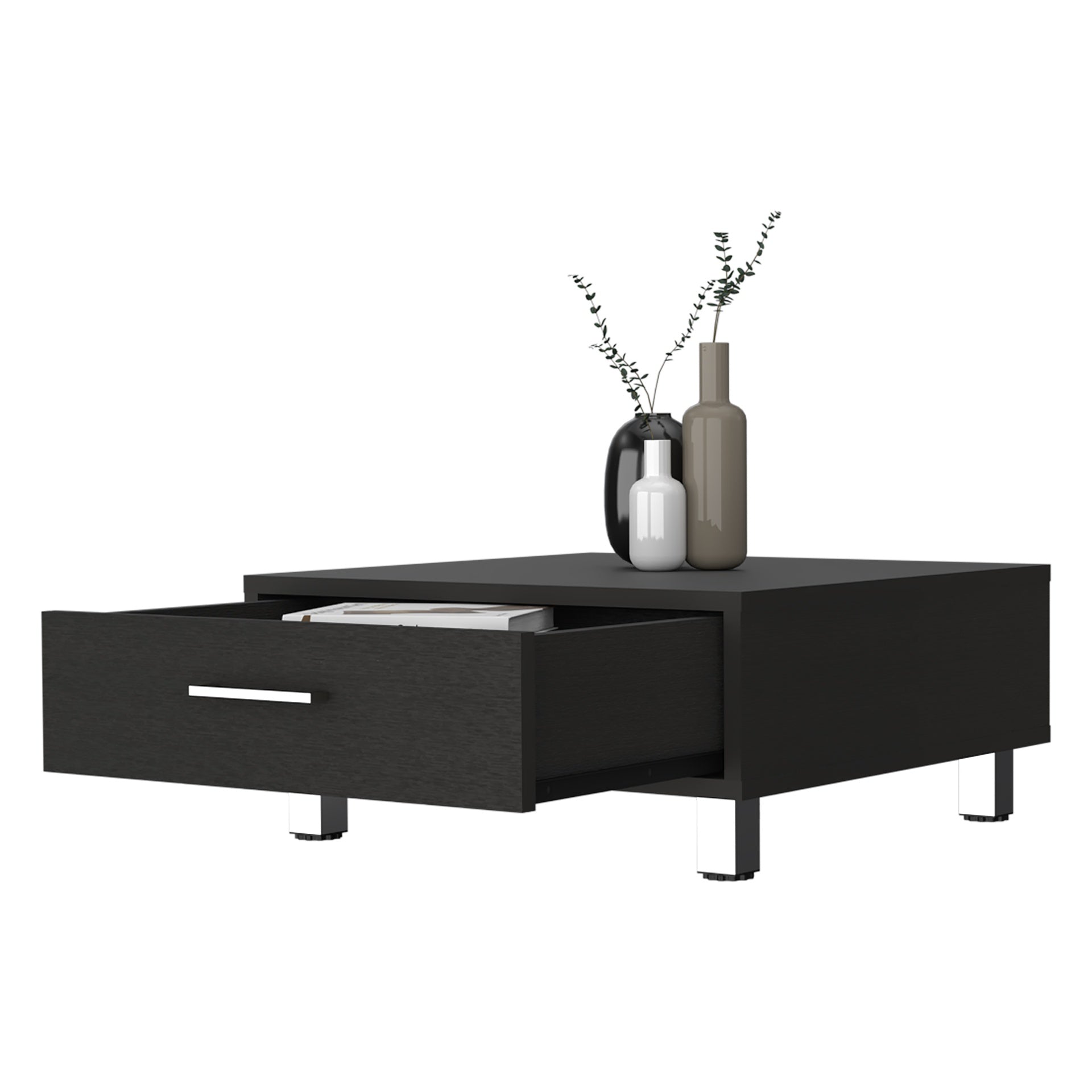 Wenge 1-Drawer Rectangle Coffee Table