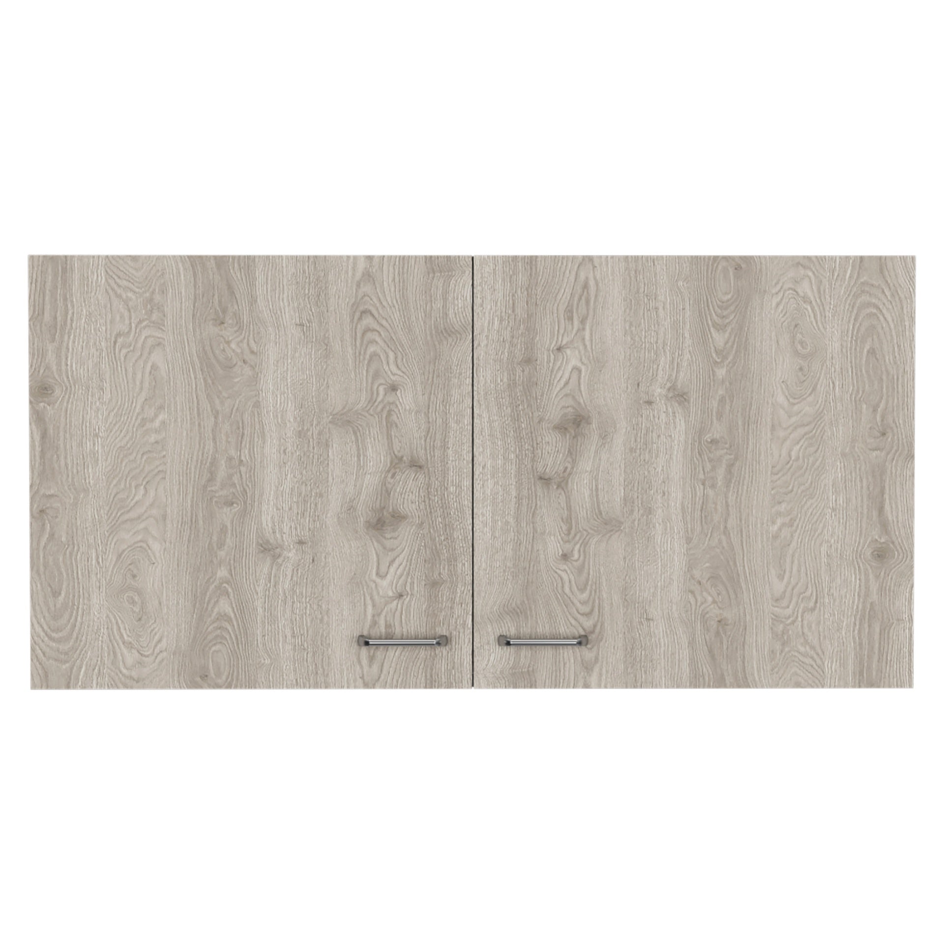 White and Light Grey 2-Door 2-Compartment Wall Cabinet