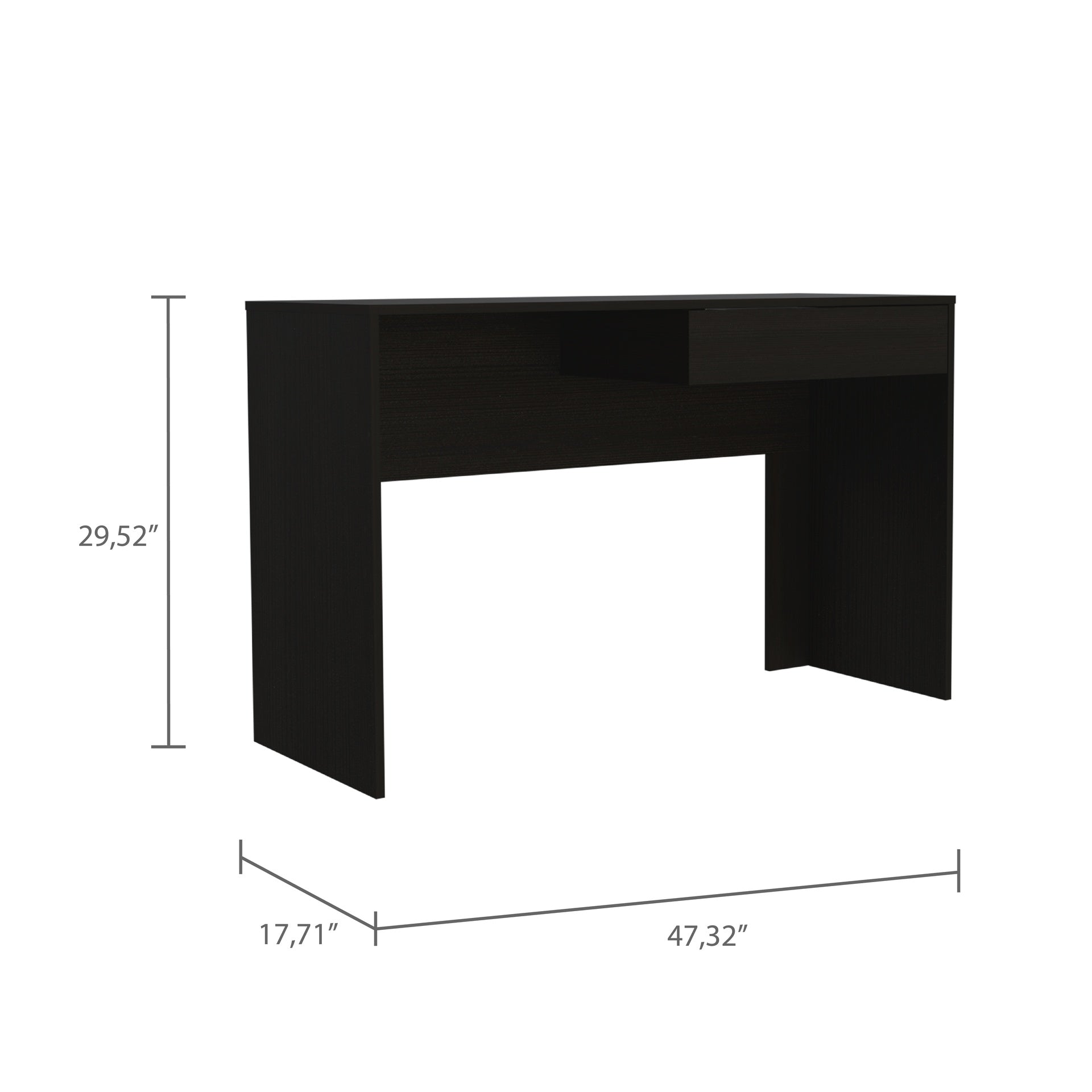 Wenge 1-Drawer Computer Desk