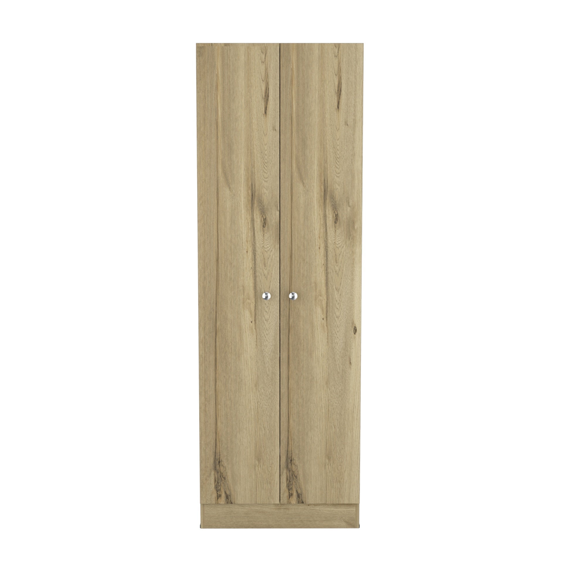 Rectangle 2-Door Storage Tall Cabinet Light Oak and Wenge