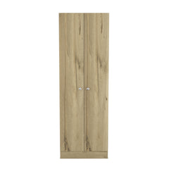 Rectangle 2-Door Storage Tall Cabinet Light Oak and Wenge
