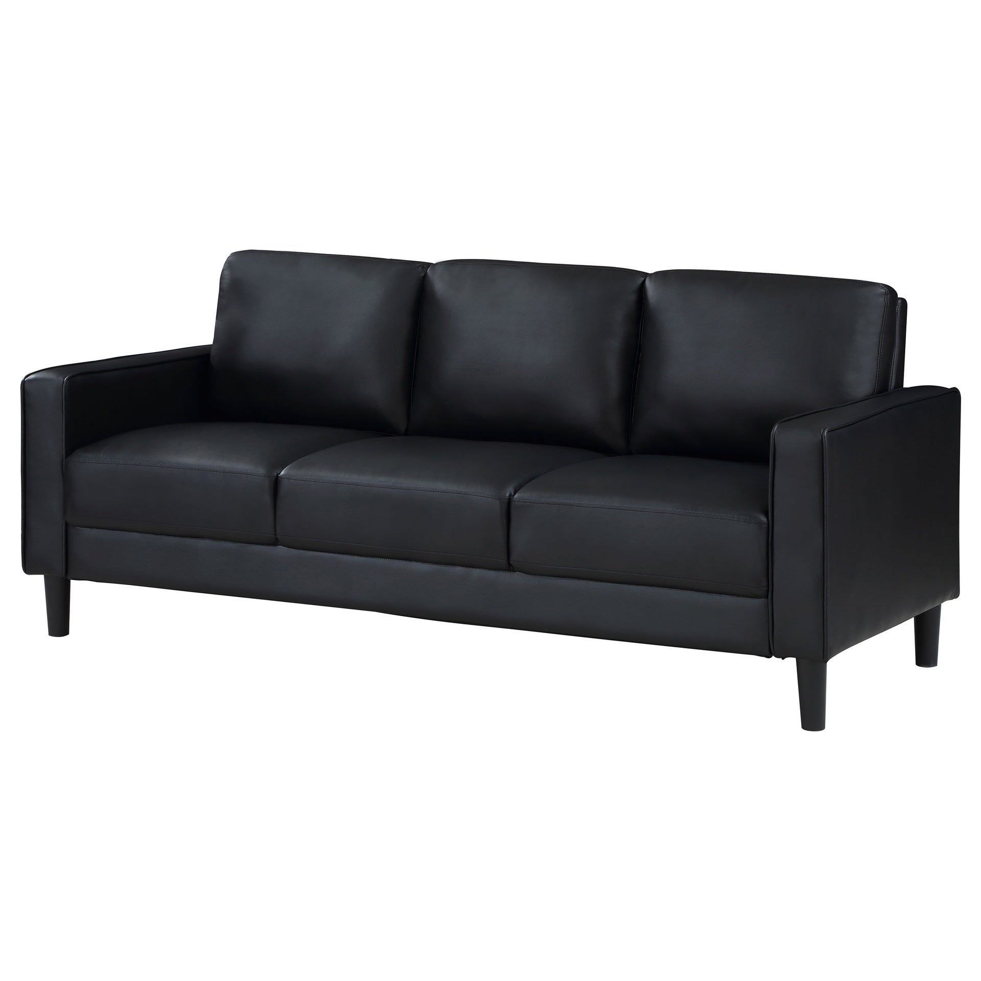 Farallone Black Track Arm Sofa