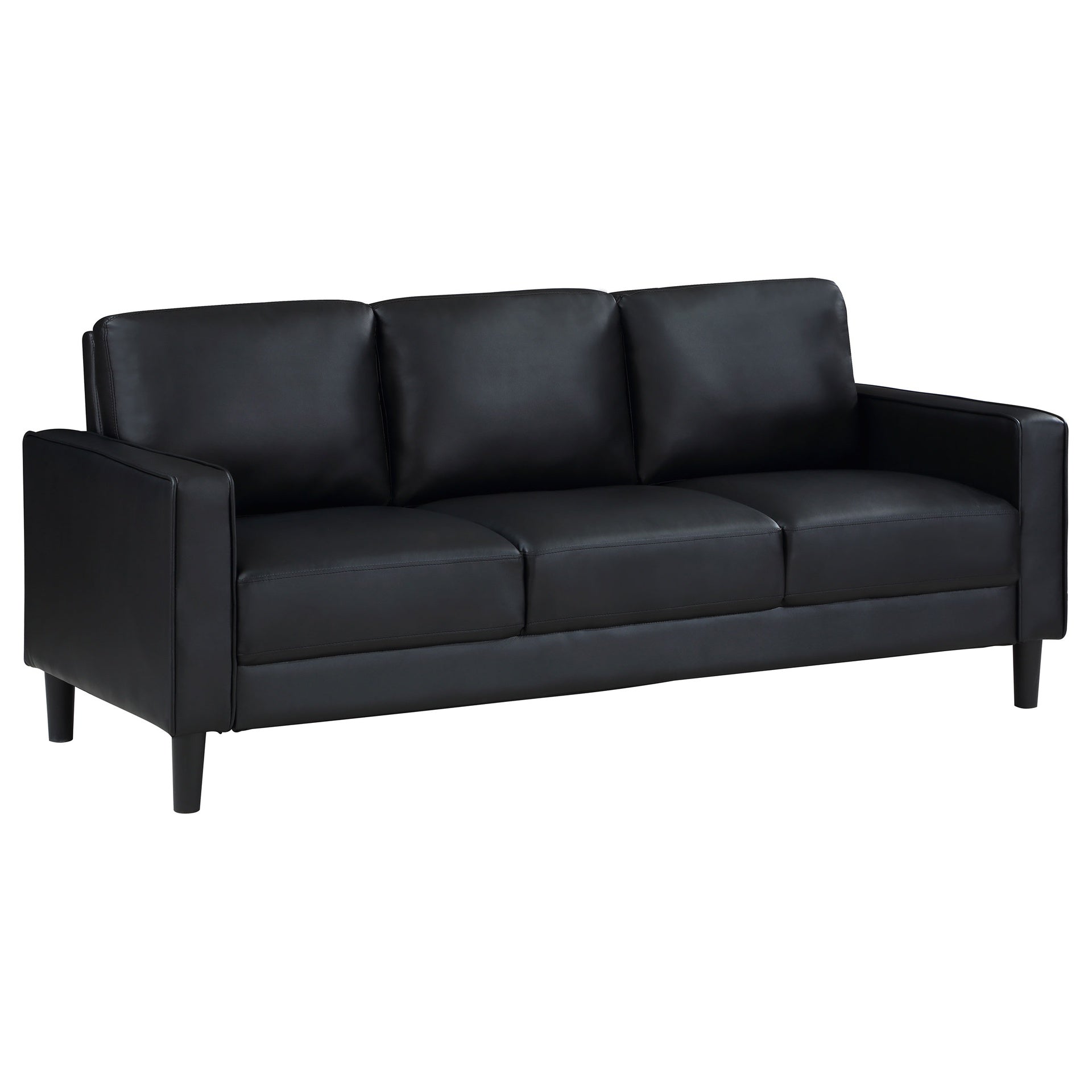 Farallone Black Track Arm Sofa