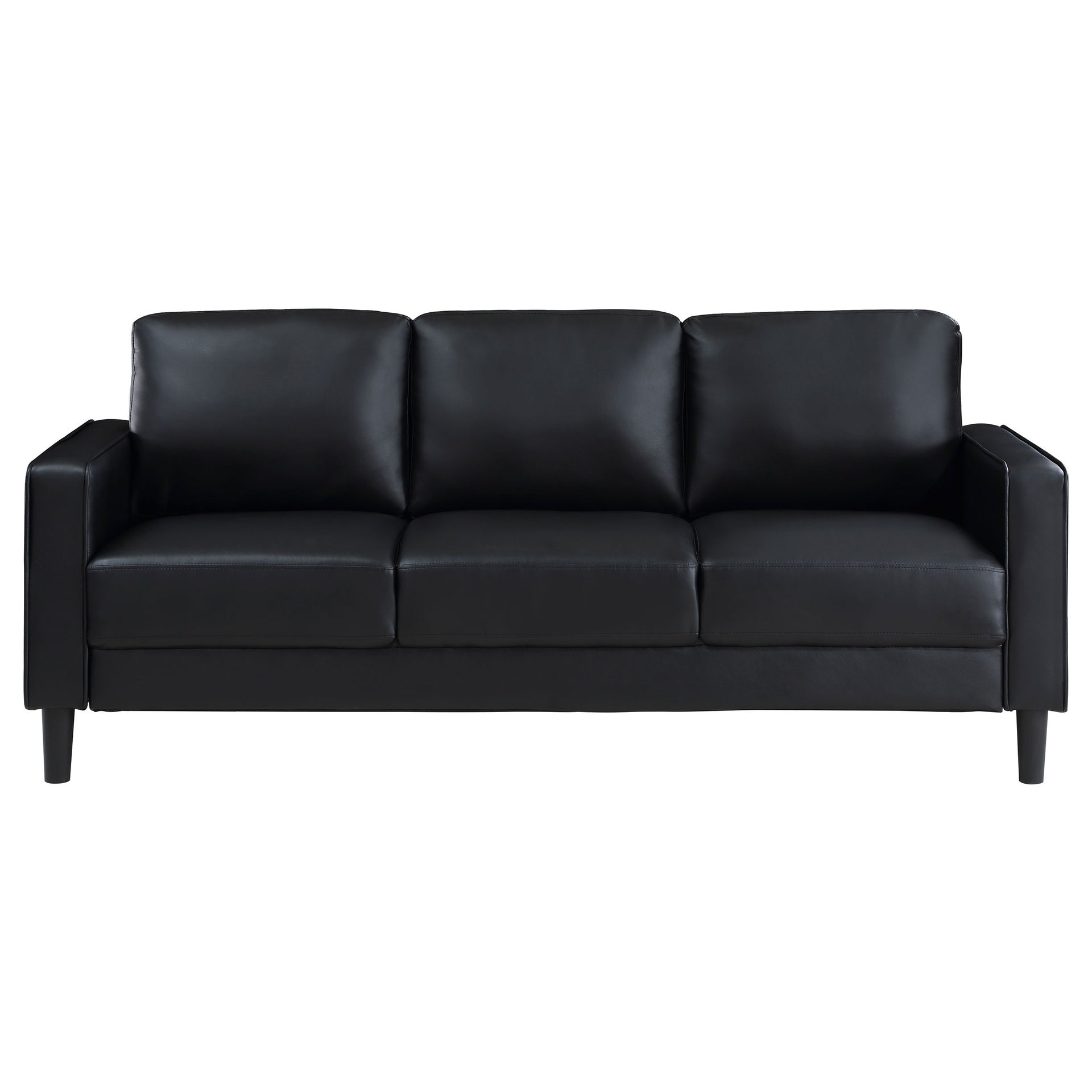 Farallone Black Track Arm Sofa