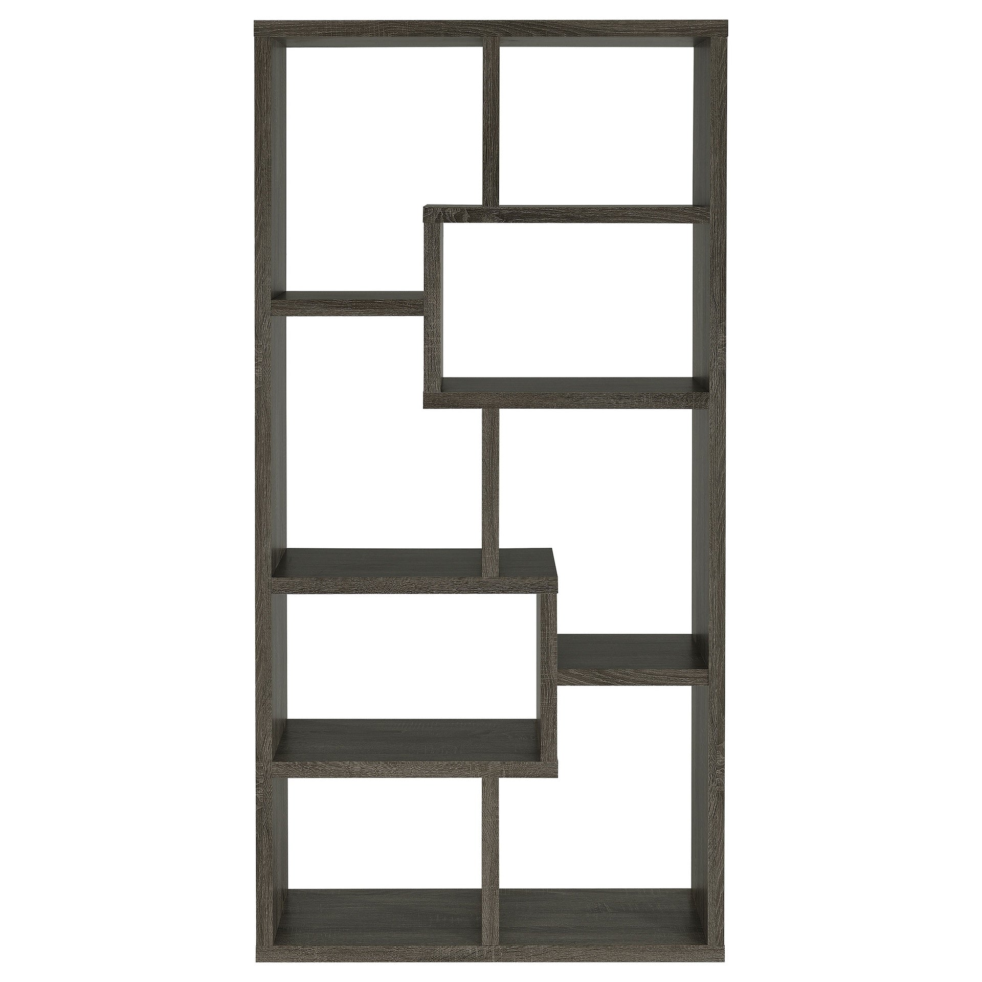 Weathered Grey 8-shelf Bookcase