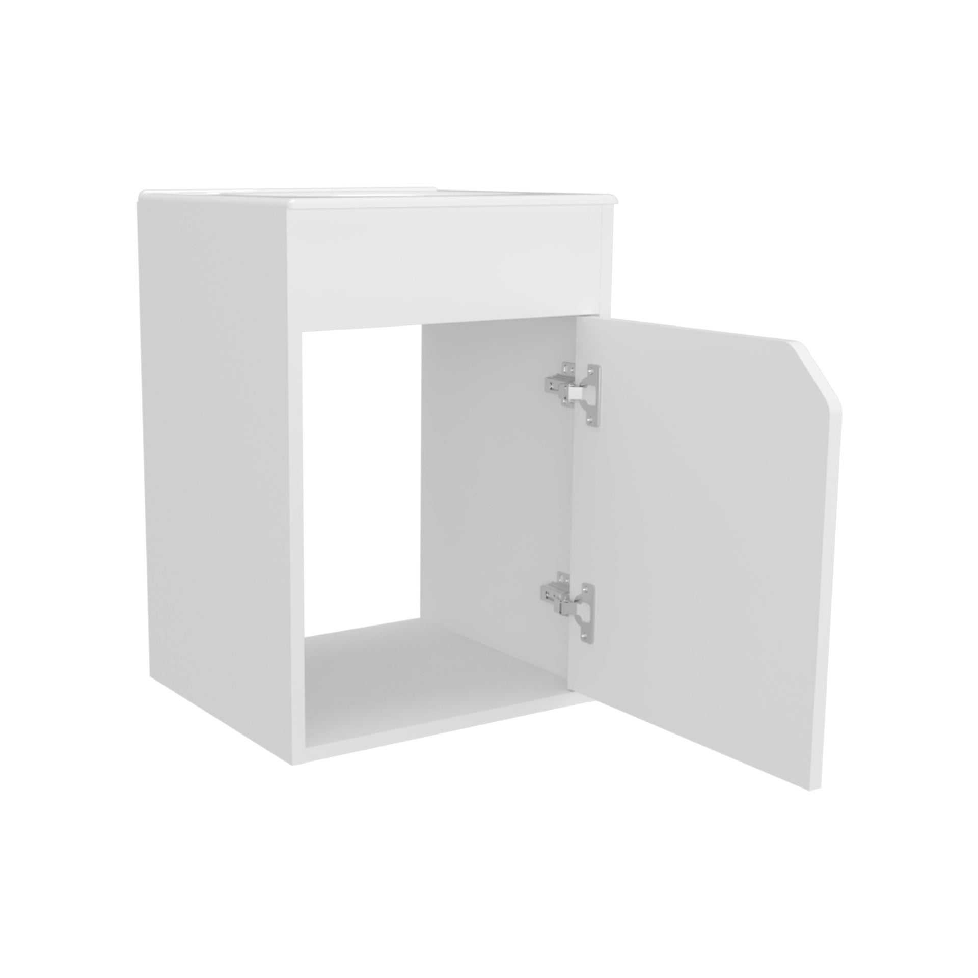 White Bathroom Floating Vanity with a Door