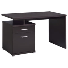 Cappuccino 2-Drawer Reversible Office Desk