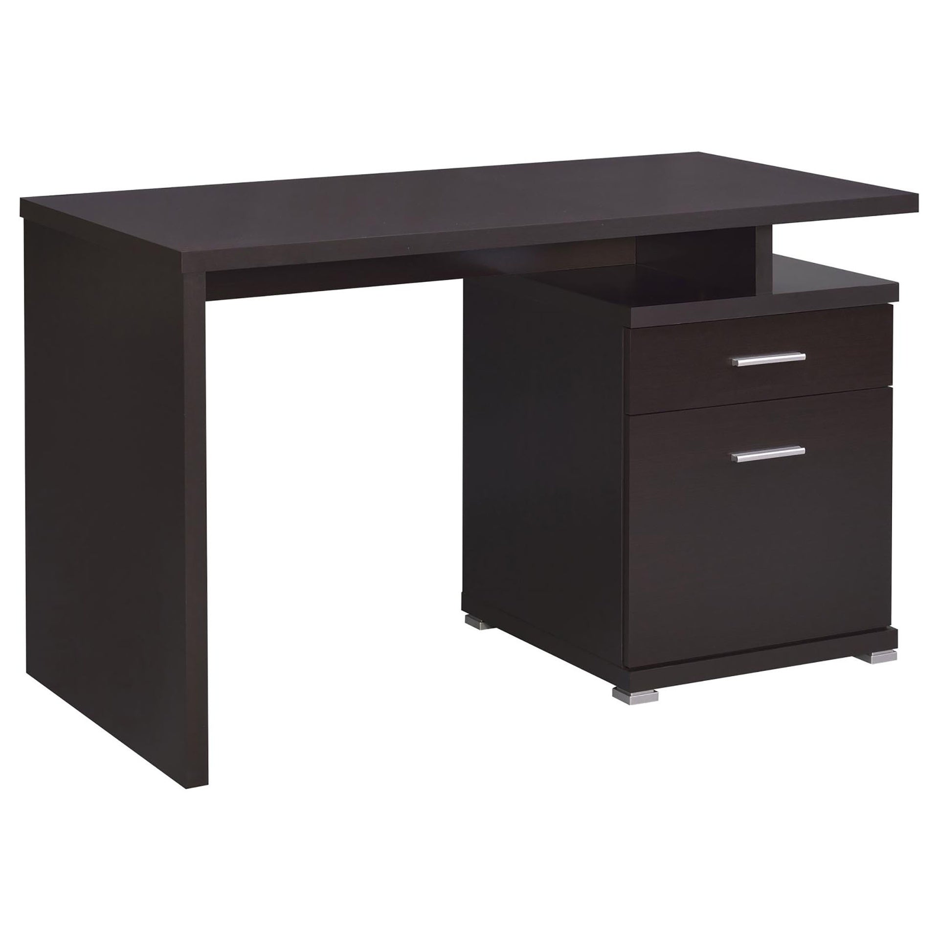 Cappuccino 2-Drawer Reversible Office Desk
